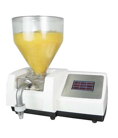 Tabletop Filling Machine for Depositing/Injecting Soft, Heavy and Stiff Products
