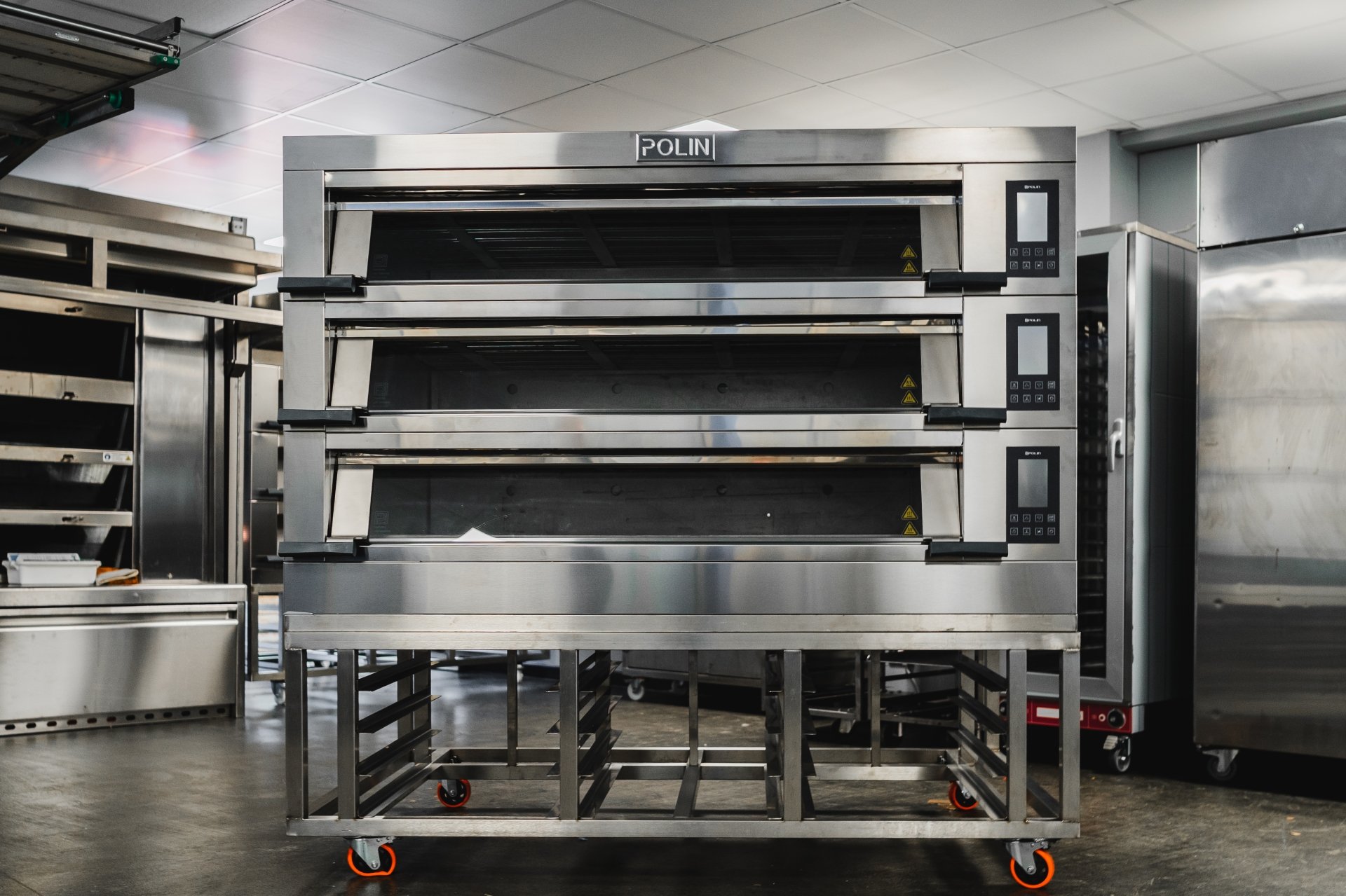 Polin 9 Tray (40cm x 60cm) Stratos XP High Control Modular Deck Oven - 3 Decks (3 Trays wide)