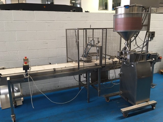 garlic injecting line 2 x depositors stirred heated hoppers index line and selection of injecting heads poa