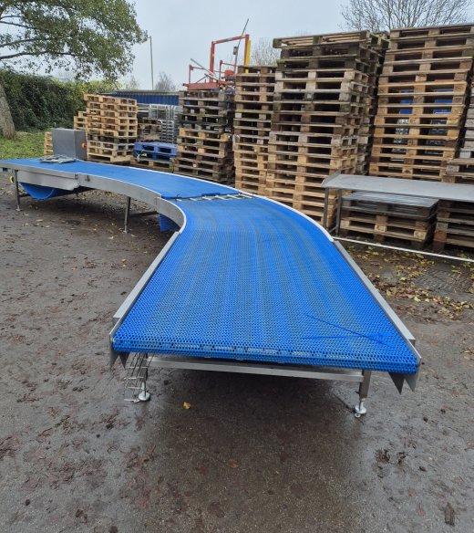 Sweeping Bend Conveyor With Intralox Belts 6 Meter x 800mm