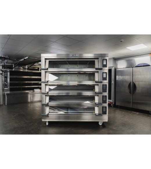 Polin 15 Tray (40cm x 60cm) Stratos XP High Control Modular Deck Oven - 5 Decks (3 Trays wide)