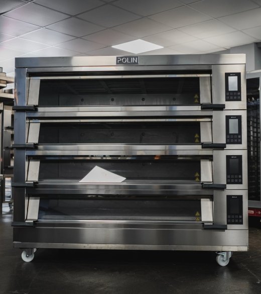 Polin 12 Tray (40cm x 60cm) Stratos XP High Control Modular Deck Oven  - 4 Decks (3 Trays wide)