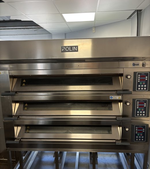 Polin 9 Tray (18" x 30") Stratos Modular Deck Oven - 3 Decks (3 Trays Wide)