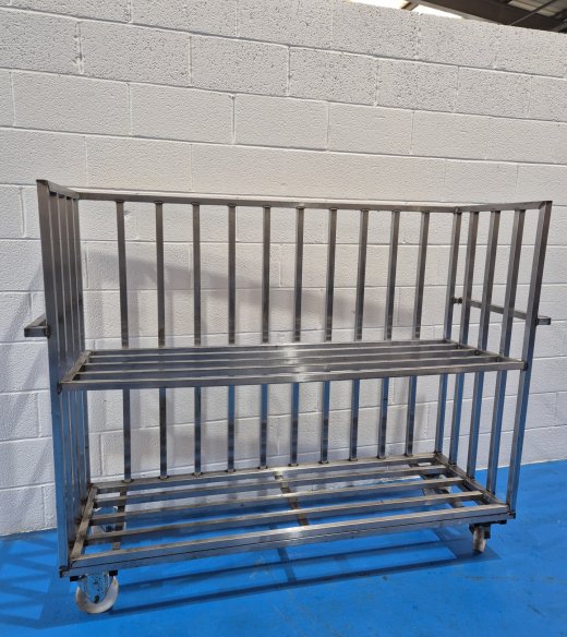 Stainless Steel Tin And Tray Cart