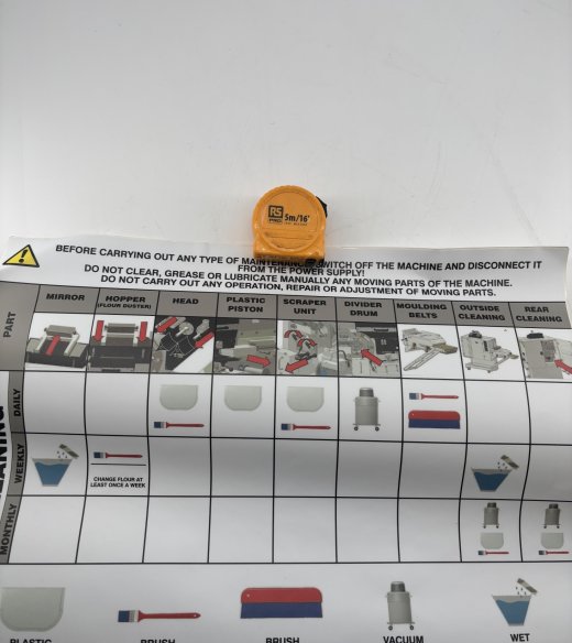 Artezan Pico Roll Plant Safety / Cleaning Guide Sticker 